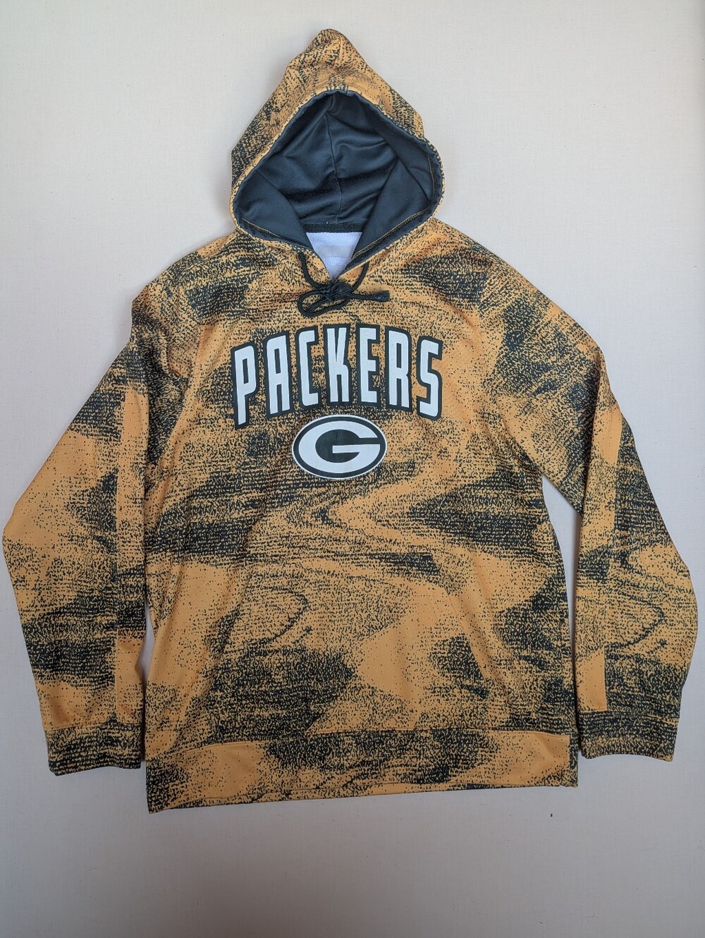 Zubaz Green Bay Packers Hoodie Sweater Mens Medium Football NFL Stretch Official